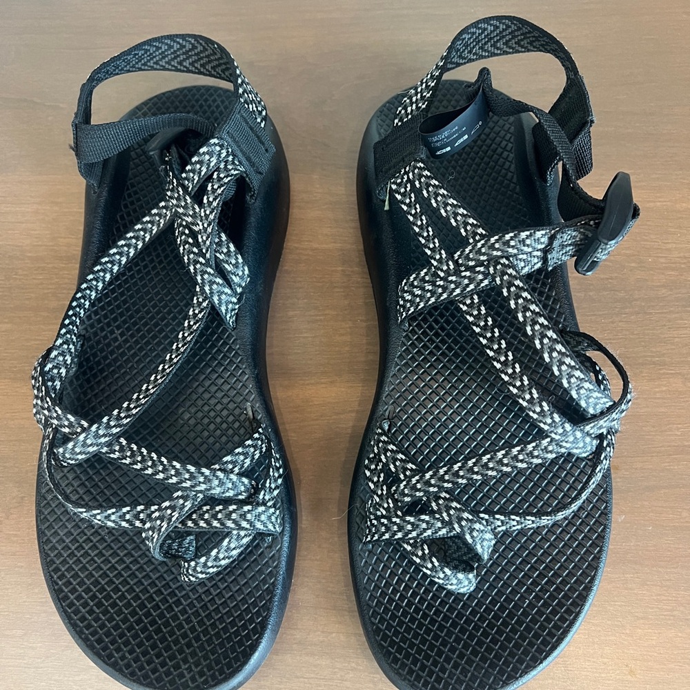 Black and White Chacos
